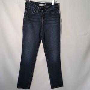 Signature by Levi Strauss Dark Blue Mid Rise Syraight Women's Jeans